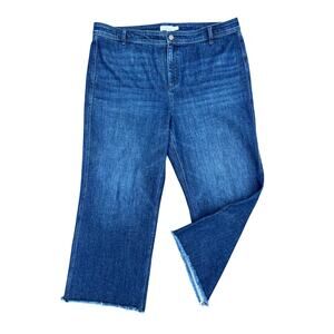 Vineyard Vines high rise dark wide leg cropped jeans size 33x27